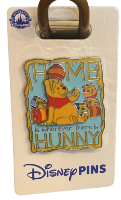 Disney Parks Winnie The Pooh Home is Where There is Hunny Pin New With Card