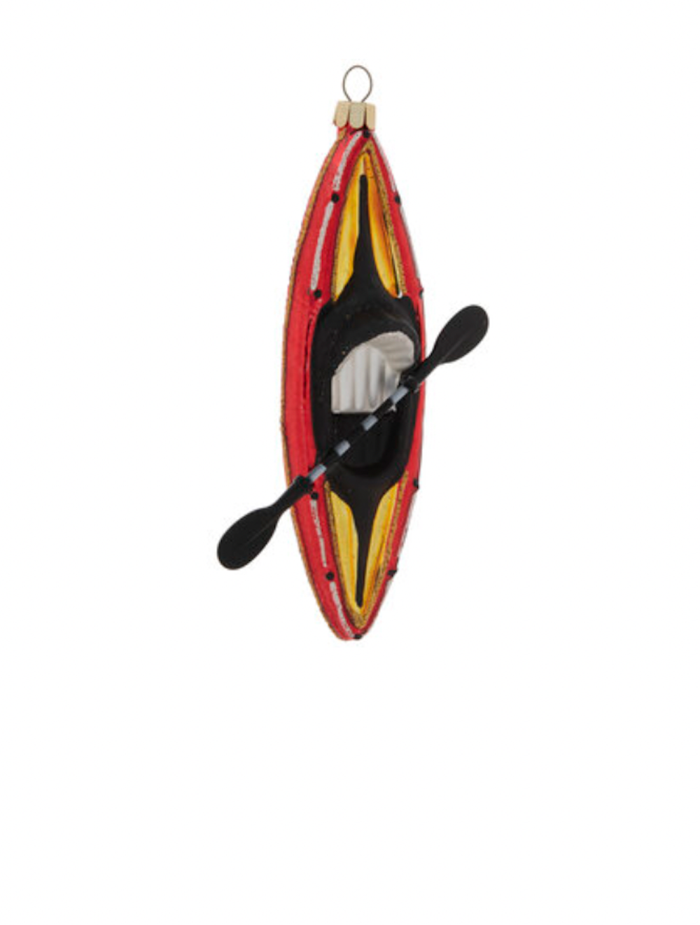 Robert Stanley Red Kayak Glass Christmas Ornament New with Tag