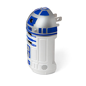 Star Wars R2-D2 USB Wall Charger2 Usb Ports Lights Up New With Box
