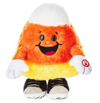 Hallmark Halloween Candy Corn Dancing Tricky Treat Singing Stuffed 10" New