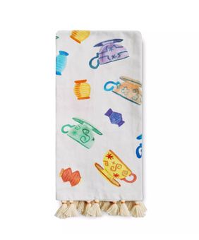 Disney Parks Tea Party Time Alice in Wonderland Tea Towel New With Tag