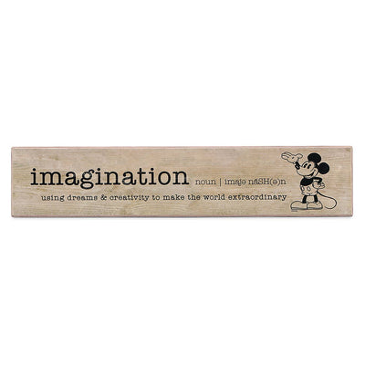 Disney Mickey Mouse Imagination Wood Plank Art New