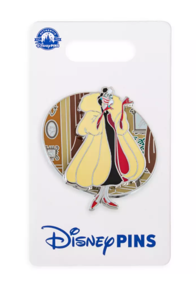 Disney Parks Cruella De Vil 101 Dalmatians Villains Pin New with Card