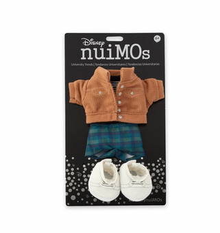 Disney NuiMOs Corduroy Jacket Striped Shirt Plaid Pants White Sneakers New