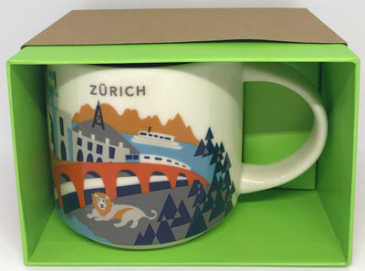 Starbucks You Are Here Collection Switzerland Zurich Ceramic Coffee Mug New Box