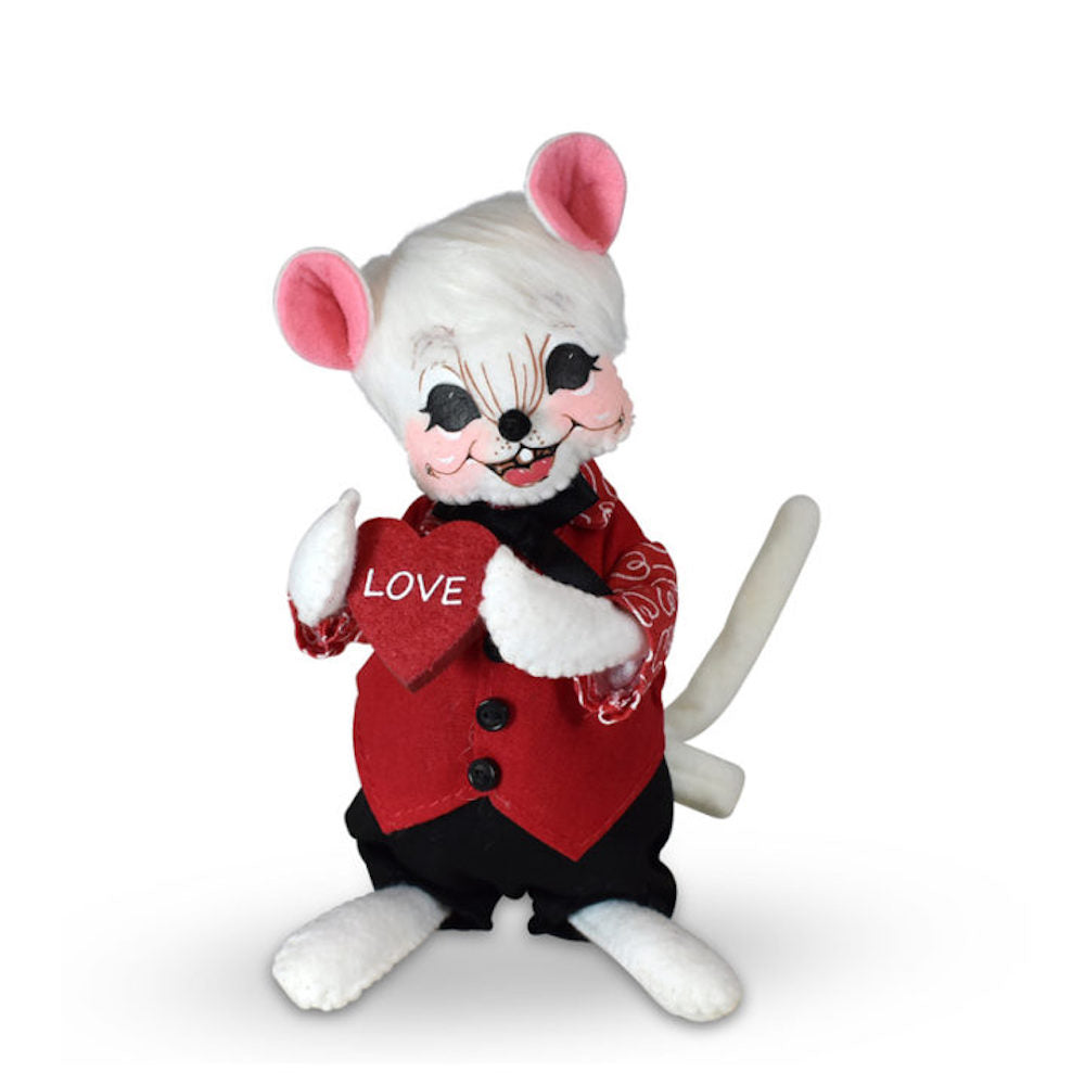 Annalee Dolls 2022 Valentine 6in Valentine Boy Mouse Plush New with Tags