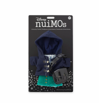 Disney NuiMOs Duffle Jacket and Striped Shirt with Green Skirt Black Purse New