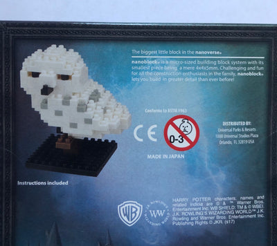 Universal Studios Wizarding World of Harry Potter Hedwig Nanoblock Set New Box
