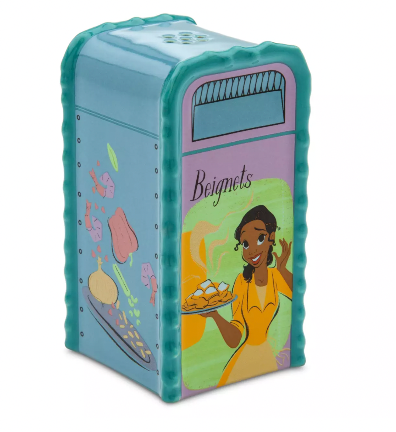 Disney EPCOT Food & Wine Festival 2022 Tiana Trash Can Salt or Pepper Shaker New