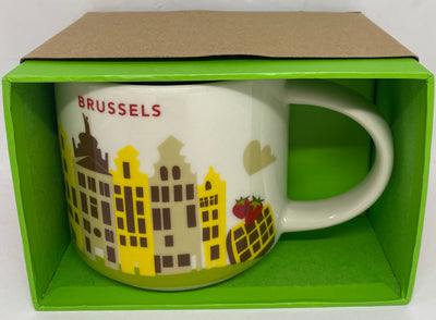 Starbucks Coffee You Are Here Brussels Belgium Ceramic Coffee Mug New