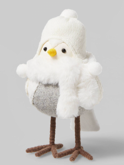 Target Flurry Bird with Knit Hat & Scarf Decorative Figurine White Wondershop