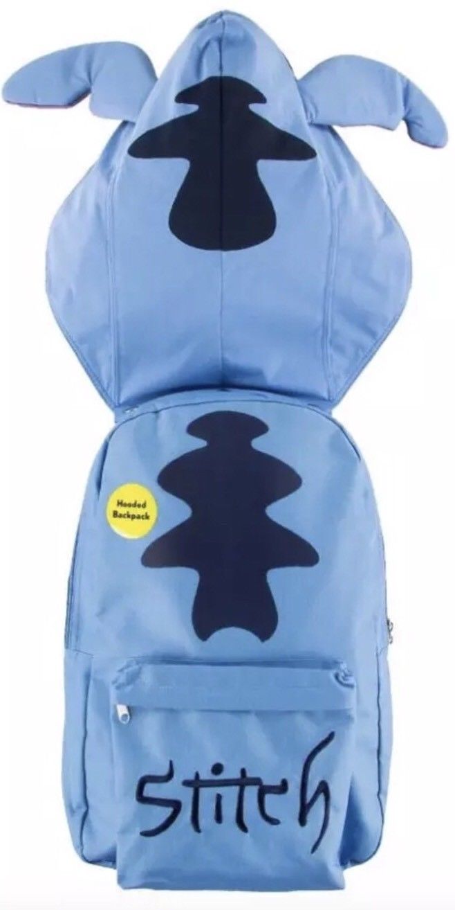 Disney Parks Stitch Hooded Hat Backpack Detachable Ears New with Tags