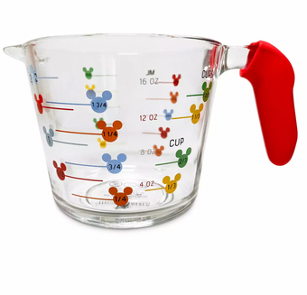 Disney Mousewares Mickey Icons Glass Measuring Cup New