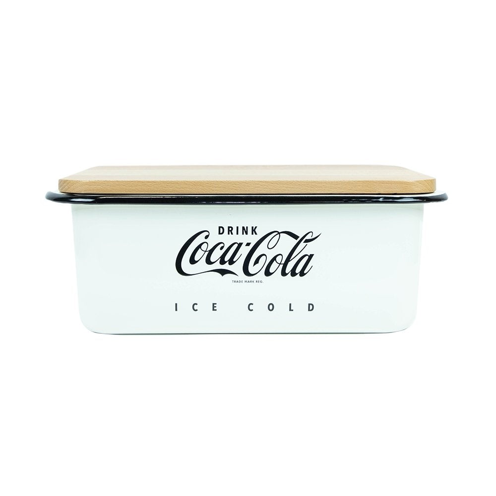 Authentic Coca-Cola Coke Enamelware Bread Box New