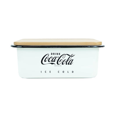 Authentic Coca-Cola Coke Enamelware Bread Box New
