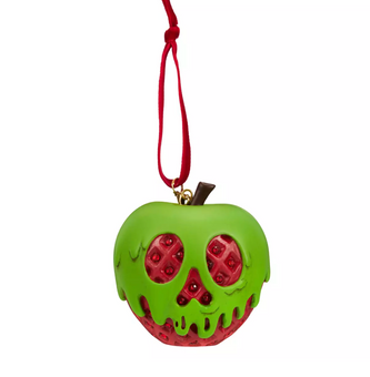 Disney Snow White Seven Dwarfs Poisoned Apple Christmas Ornament Heart Box New