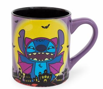Disney Lilo & Stitch Vampire Halloween Mug Bat New