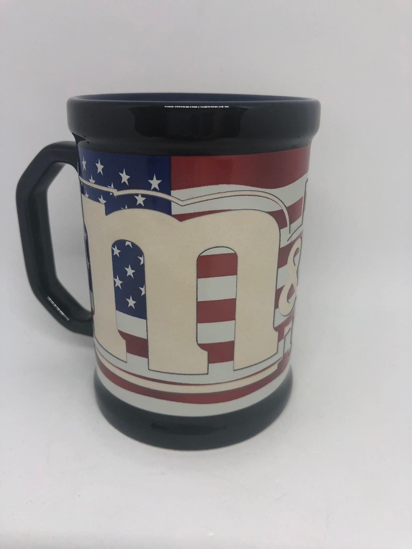 M&M's World Americana US Flag Ceramic Coffee 15oz Mug New
