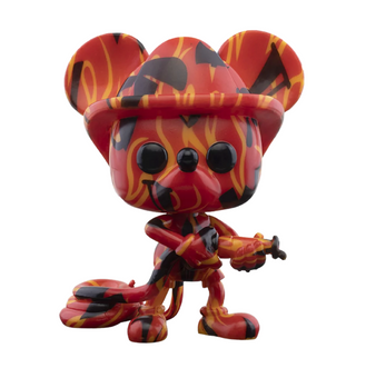 Disney Art Series Firefighter Mickey Walmart Exclusive Funko New Box Hard Case