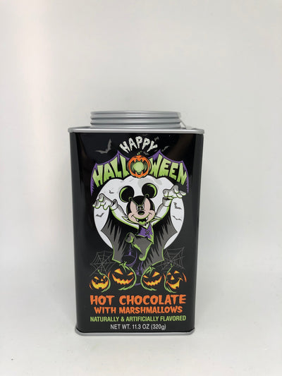 Disney Parks Happy Halloween Mickey Hot Chocolate with Marshmallow Tin New