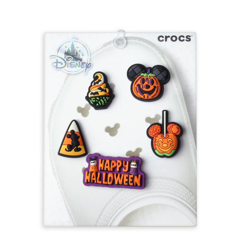 Disney Parks Halloween 2021 Crocs Jibbitz Charms Pack of 5 New with Card