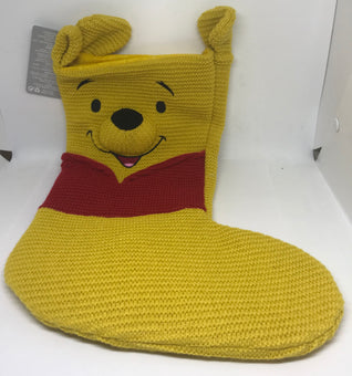Disney Parks Winnie the Pooh Knit Christmas Holiday Stocking New with Tags