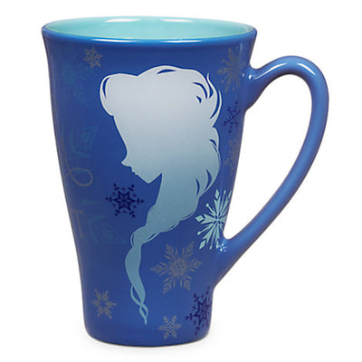 Disney Store Anna Elsa Silhouette Keep Calm and Let It Go Ceramic Coffee Mug New