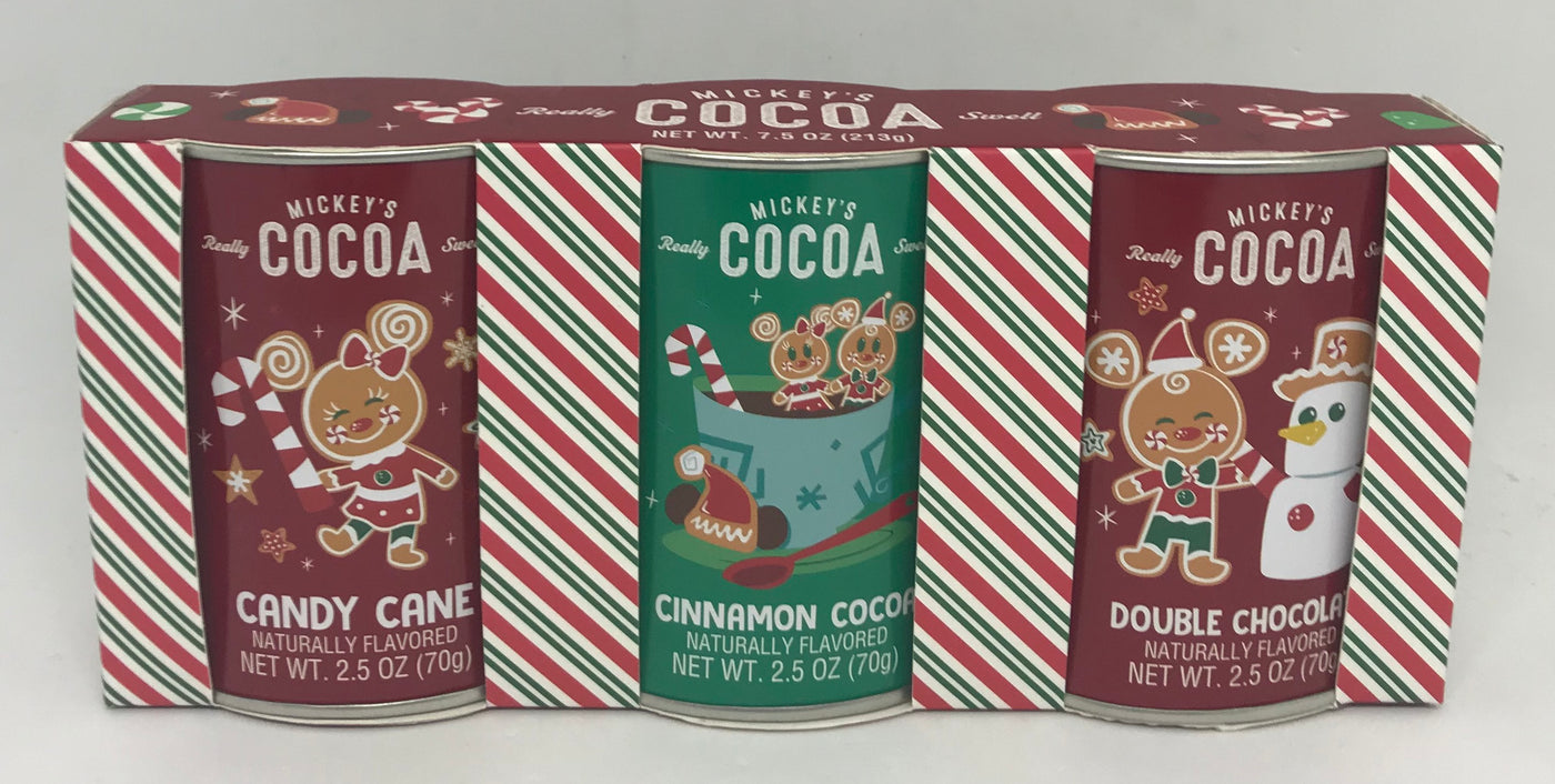 Disney Parks Mickey's Really Holiday Cocoa Swell Set of 3 Tin New with Box