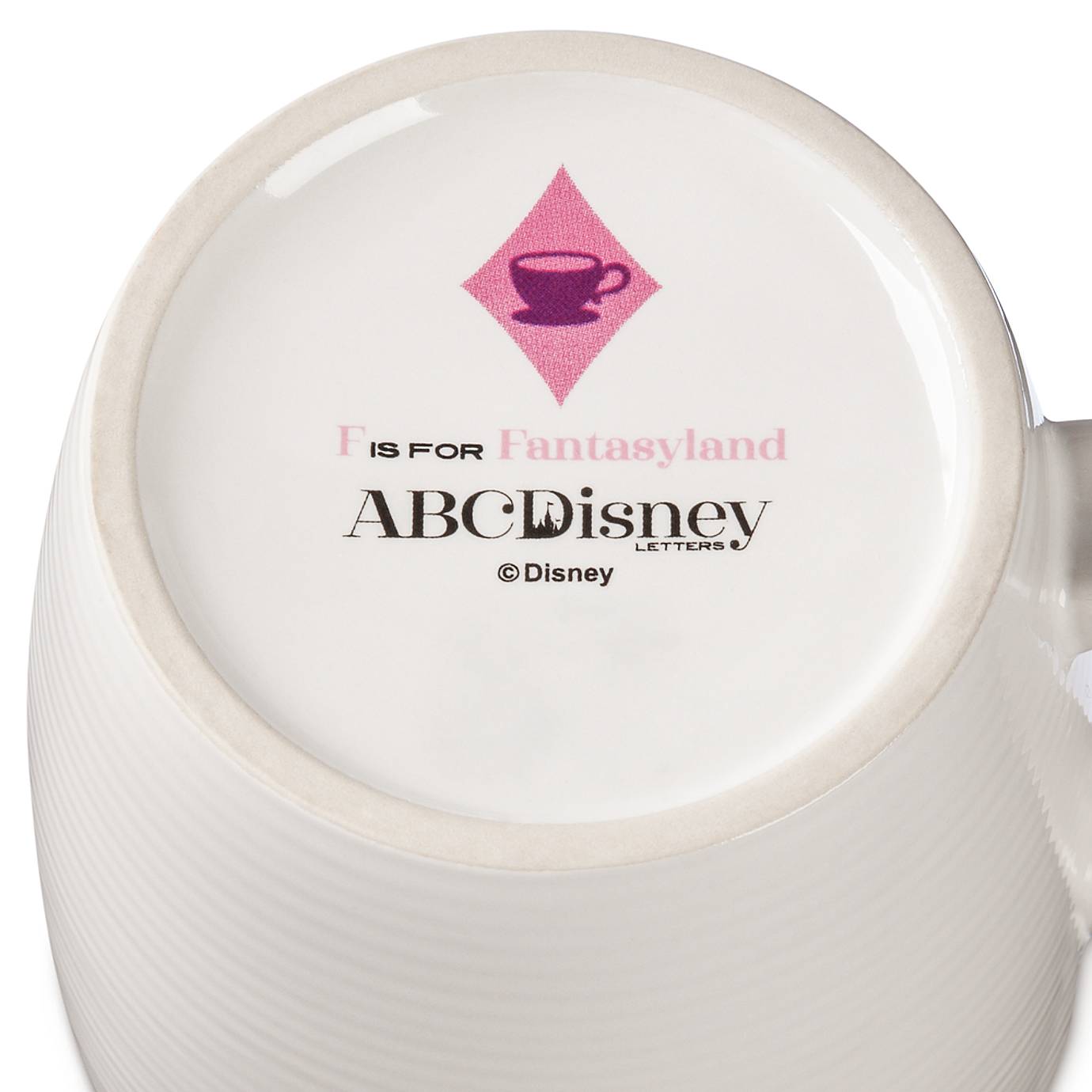 Disney Parks ABC Letters F is for Fantasyland Ceramic Coffee Mug New