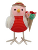 Target Fabric Valentine's Day Bird Figurine Holding Flowers Spritz New With Tag