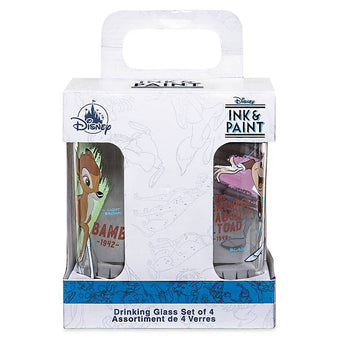 Disney Parks Ink & Paint Drinking Glass Set 2 '40s '50s New with Box