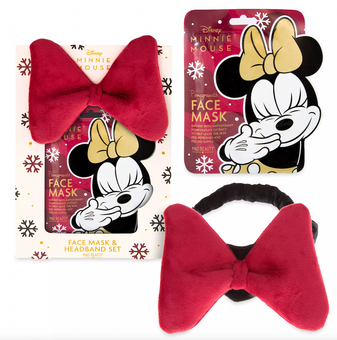 Disney Minnie Mouse Face Mask & Headband Set New with Box