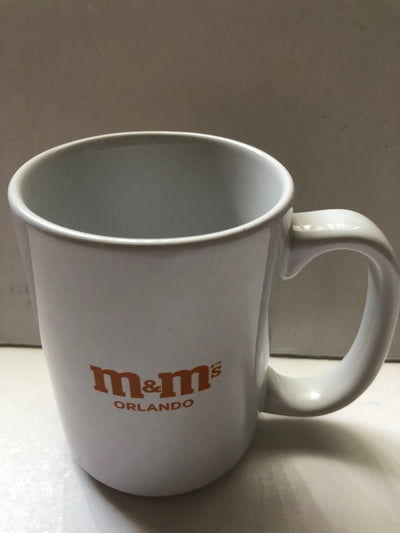 M&M's World Orlando Orange Ceramic Coffee Mug New