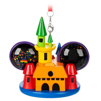 Disney Parks Rainbow Mickey and Minnie Mouse Castle Ear Hat Ornament 2020 New