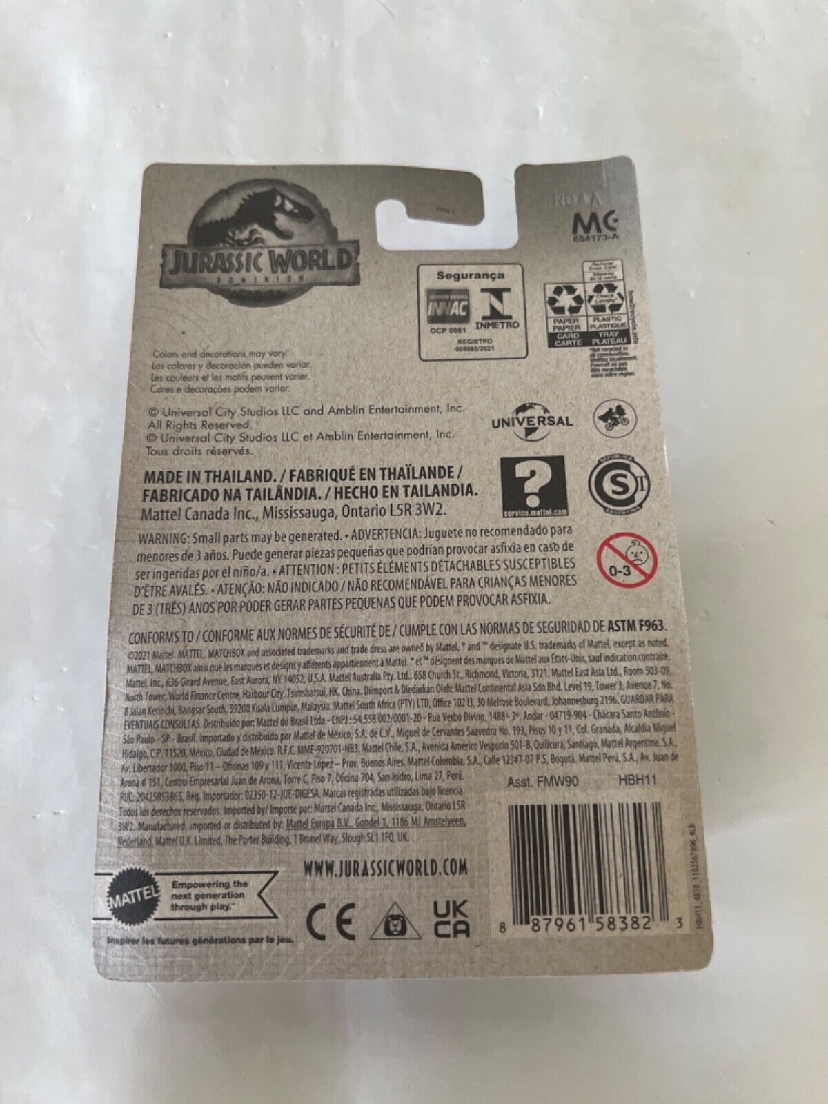 Mattel Matchbox Toy Vehicles Jurassic World Dominion Lot of 6 Cars New Sealed