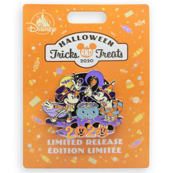 Disney Mickey Minnie Tricks and Treats Pin Halloween 2020 Limited New with Card