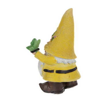 Hobby Lobby Spring Easter Yellow Gnome with Butterfly and Flowers Figurine New