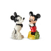 Enesco Disney Ceramics Mickey Then and Now Salt & Pepper New with Box