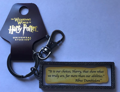 Universal Studios Harry Potter Albus Dumbledore Quote Keychain It Is Our Choises