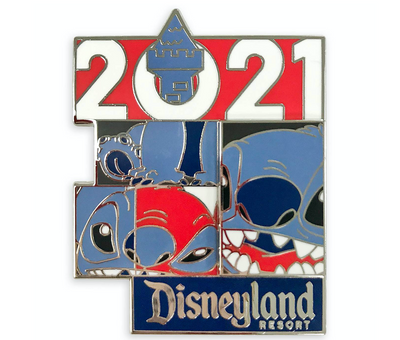 Disney Parks Disneyland 2021 Stitch Pin New with Card