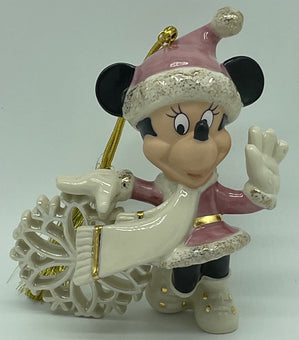 Disney Lenox Minnie Snowflake Christmas Ornament New with Box