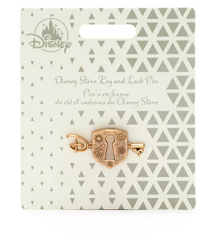 Disney Store Key and Lock Pin New with Card