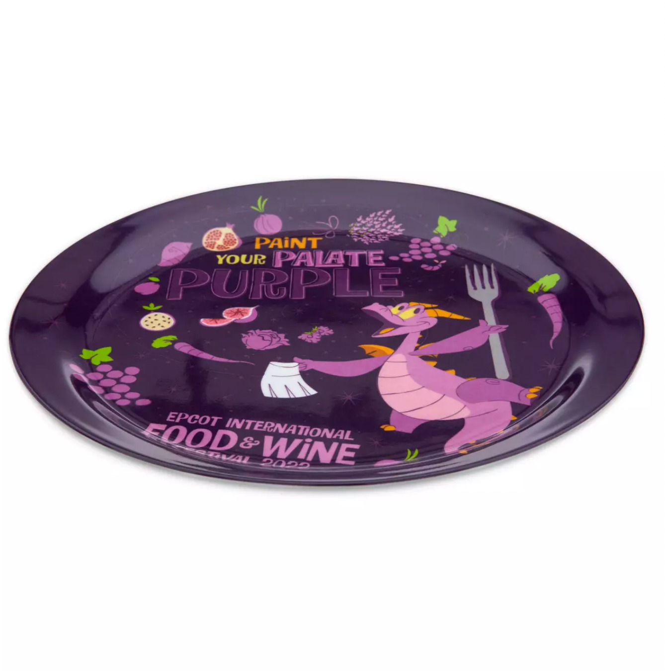 Disney EPCOT Food & Wine Festival 2022 Chef Figment Melamine Plate New