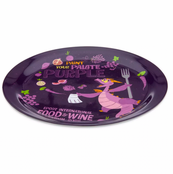 Disney EPCOT Food & Wine Festival 2022 Chef Figment Melamine Plate New