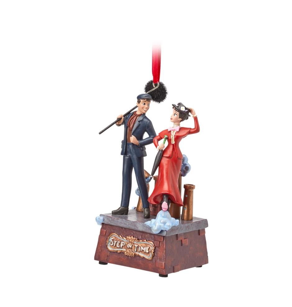 Disney Sketchbook Mary Poppins and Bert Singing Christmas Ornament New with Tag