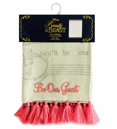Disney Parks Be Our Guest Throw Blanket Beauty And The Beast New with Tag