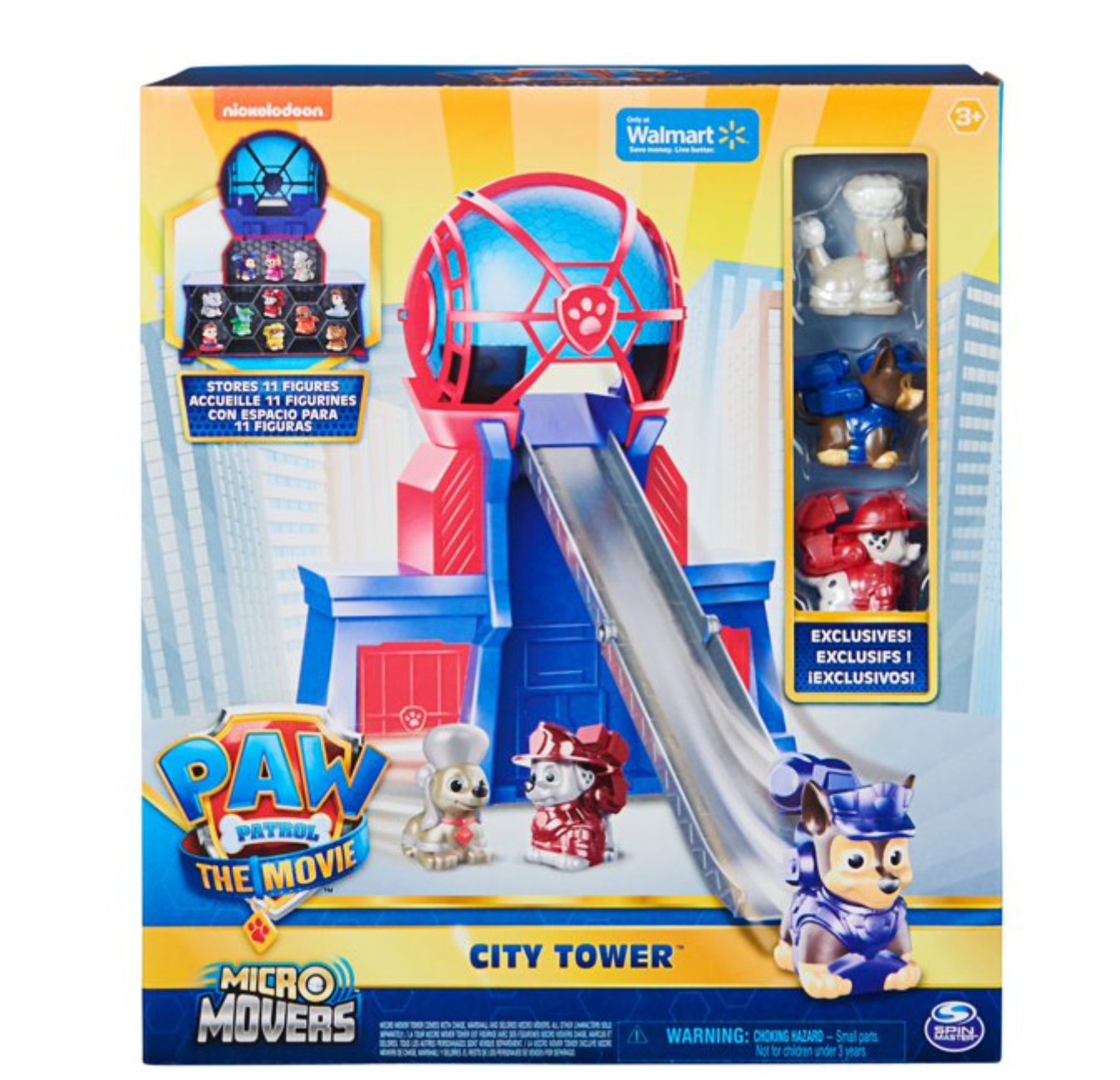 Paw Patrol The Movie Micro Movers City Tower Walmart Exclusive Toy Figures New