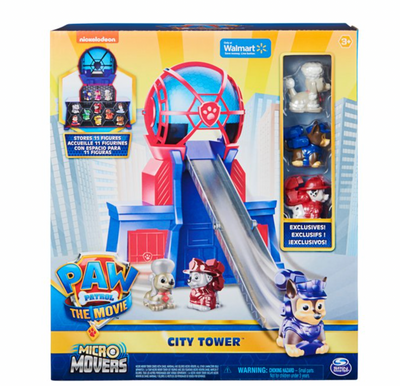 Paw Patrol The Movie Micro Movers City Tower Walmart Exclusive Toy Figures New