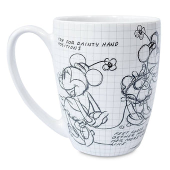 Disney Minnie Mouse Sketch and Animation Tips Mug New