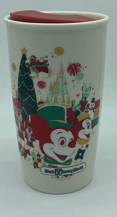 Disney Parks Walt Disney World Icons Parks Holiday Starbucks Ceramic Tumbler New
